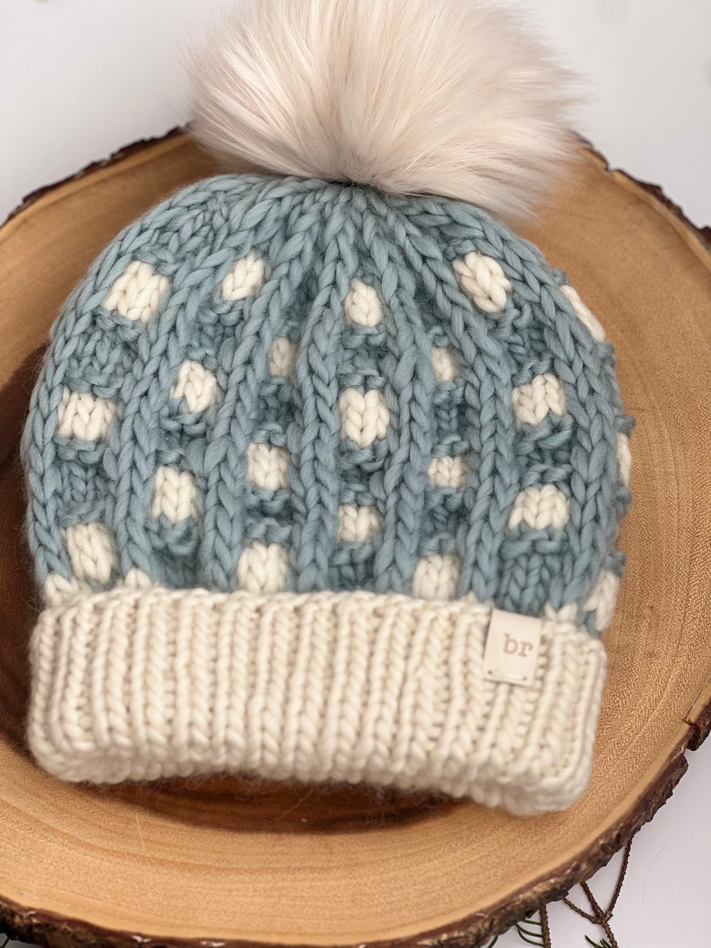 Luxe Emerald Toque | Ivory White x Duck Egg Blue