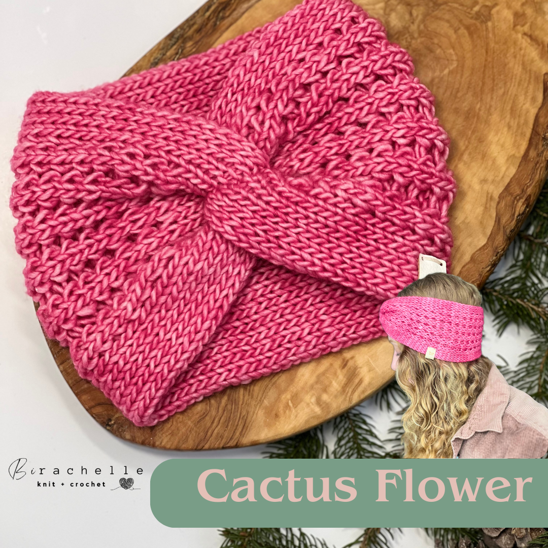 Luxe Knit Headband | Cactus Flower | Adult