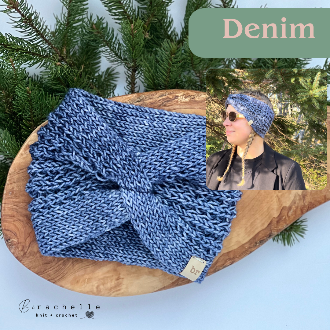 Luxe Knit Headband | Denim | Adult