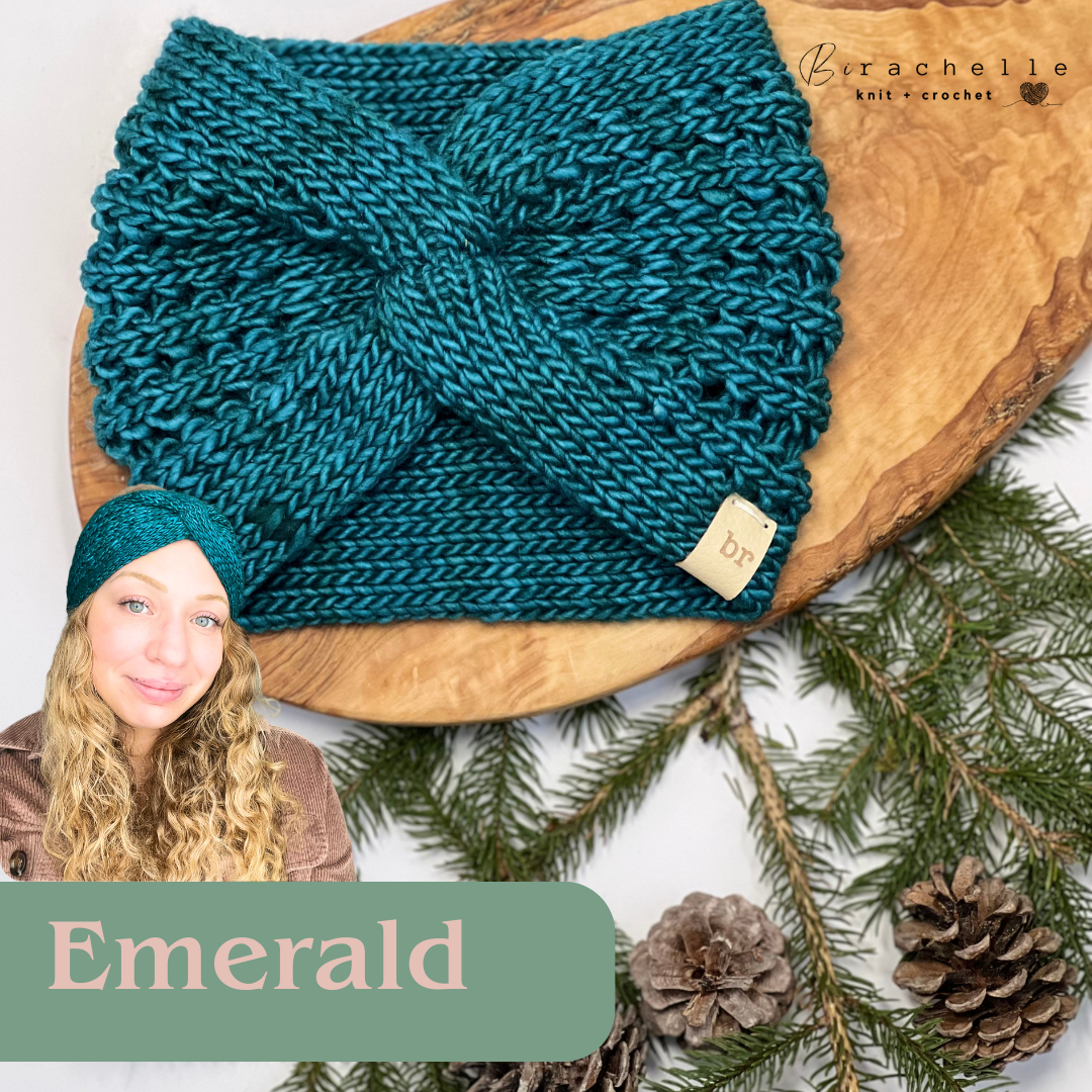 Luxe Knit Headband | Emerald | Adult