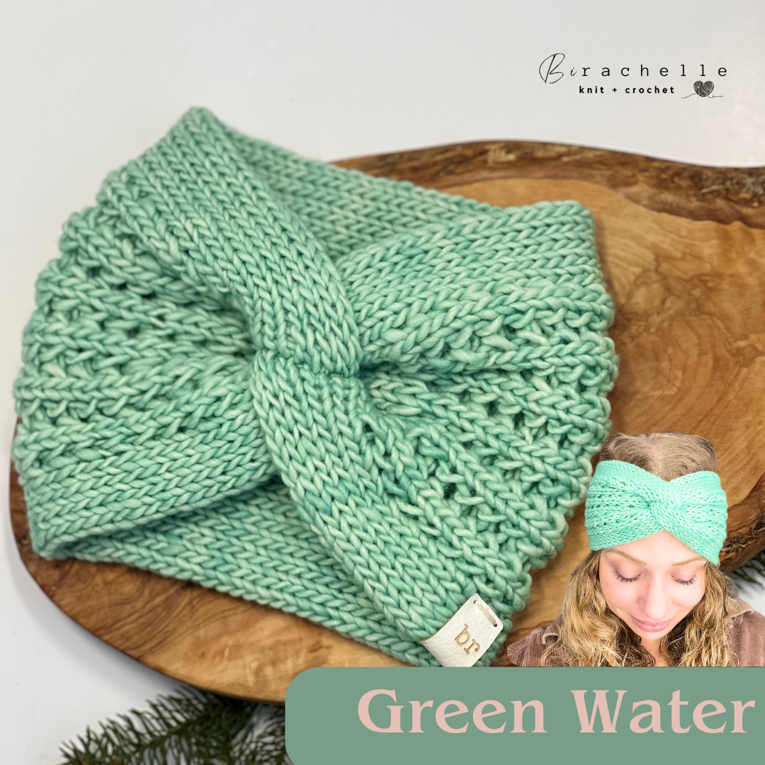 Luxe Knit Headband | Green Water | Adult