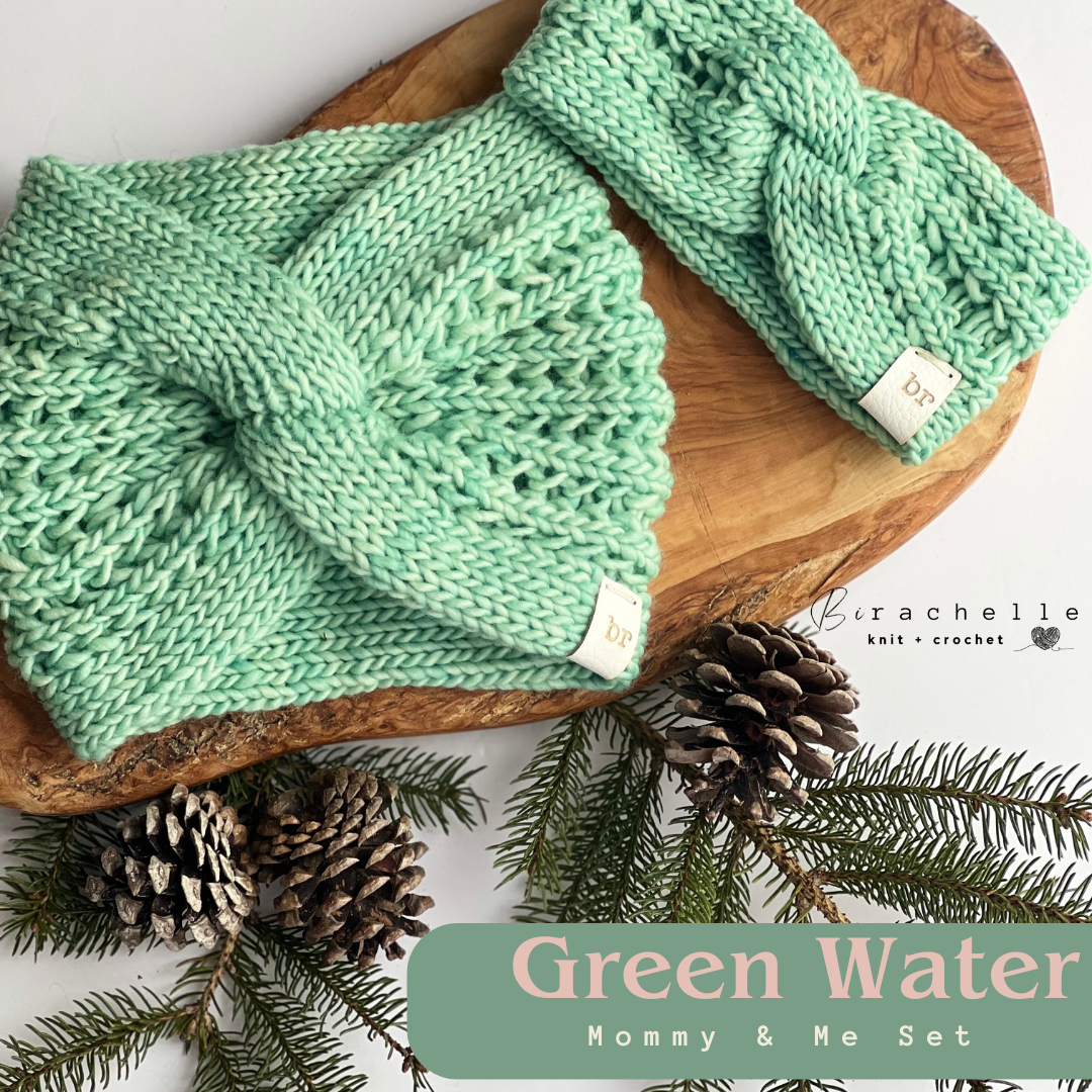 Luxe Knit Headband | Green Water | Mommy & Me