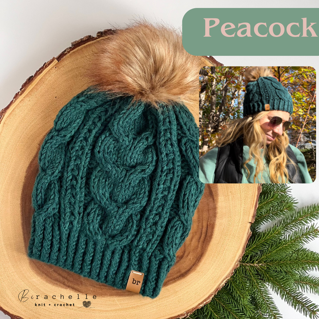 Classic Cable Beanie | Peacock | Adult