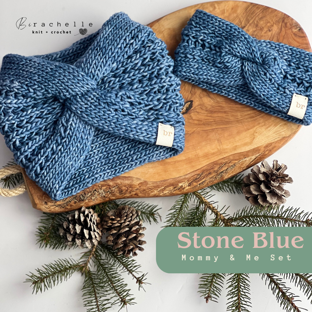 Luxe Knit Headband | Stone Blue | Mommy & Me