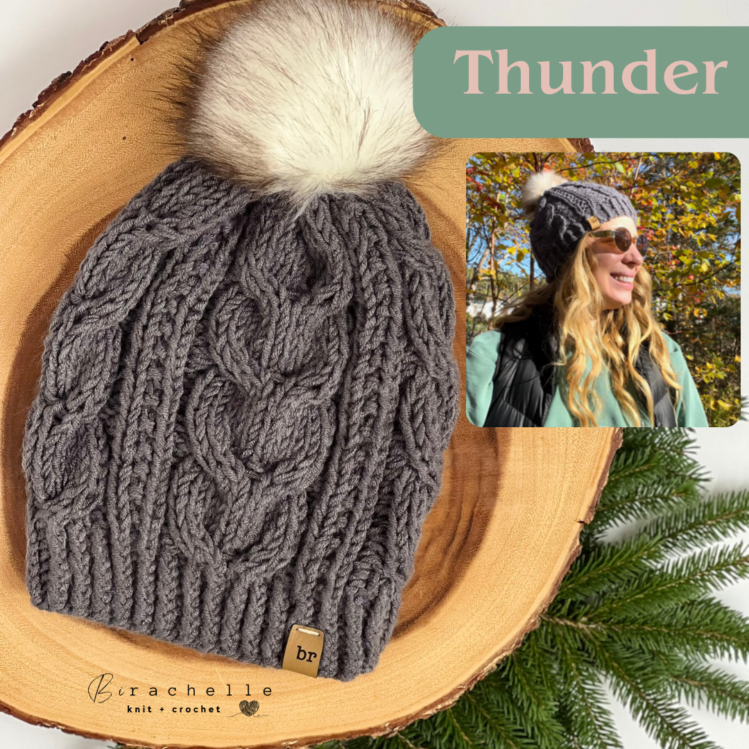 Classic Cable Beanie | Thunder | Adult