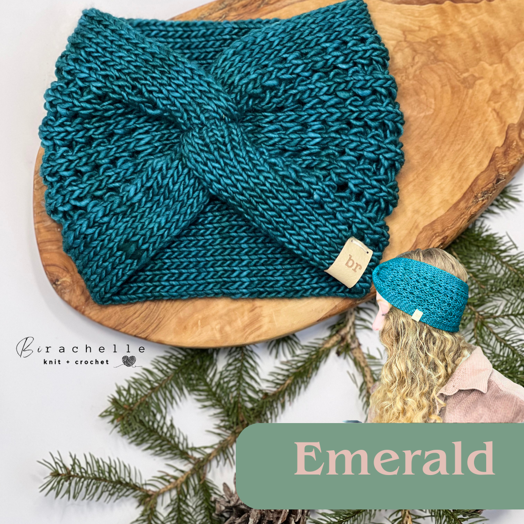 Luxe Knit Headband | Emerald | Adult
