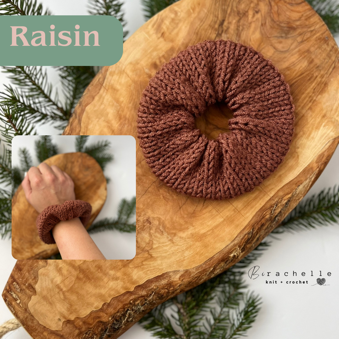 Knit Scrunchie | Raisin