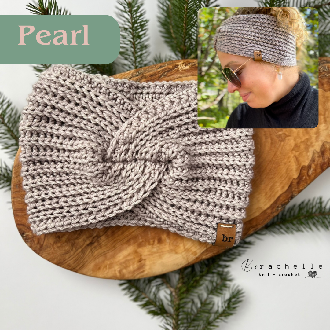 Luxe Crochet Headband | Pearl