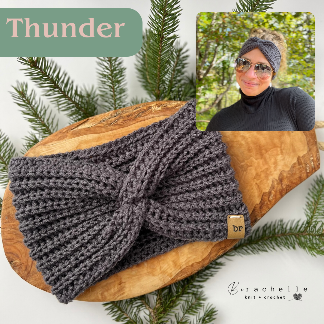 Classic Crochet Headband | Raisin | Adult