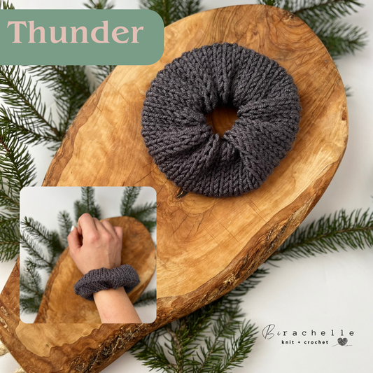 Knit Scrunchie | Thunder